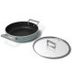 10. Smeg DPF2812EGM Pfanne, 28 cm, Keramik, Edelstahlgriffe, Smaragdgr?n