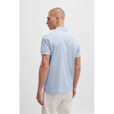 5. Koszulka Polo męska BOSS Paddy 1 Bright Purple regular fit błękitna (50512995-527)