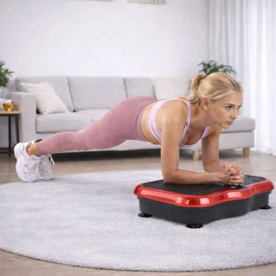 5. Extralink Moonwalk Spin Move Platofrma Wibracyjna do Cwiczen Fitness 200W czerwona