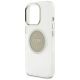 6. Etui Guess IML Metal Colored Circle Classic Logo MagSafe na iPhone 16 Pro - szare