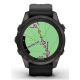 4. Zegarek Garmin Fenix 7S Pro 42mm Sapphire Solar szary tytanowy DLC z czarnym paskiem