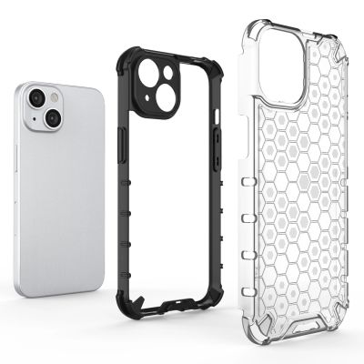 3. Honeycomb etui iPhone 14 pancerny hybrydowy pokrowiec czarne