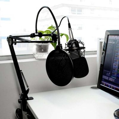 2. MEDIA-TECH MIKROFON POJEMNOŚCIOWY KIERUNKOWY Z ZESTAWEM AKCESORIÓW SREBRNY MT397S