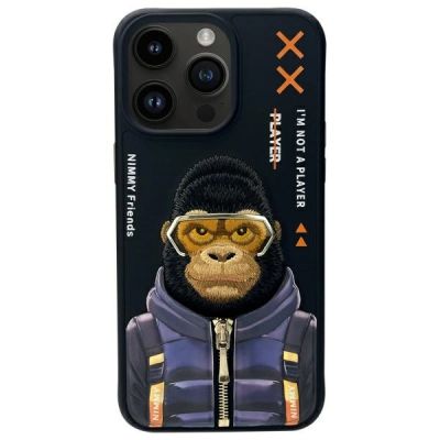 Etui Nimmy Cool&Cute 2.0 Monkey na iPhone 15 Pro - czarne