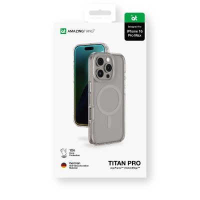 5. Etui silikonowe AMAZINGTHING Titan Pro Mag Case z pierścieniem magnetycznym do iPhone 16 Pro Max - szare