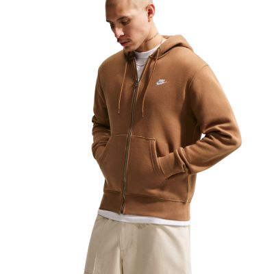 5. Bluza męska Nike Club BB FZ Hoodie jasny brąz FN3861 270