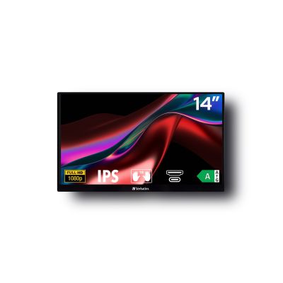 2. Verbatim 49591 monitor komputerowy 35,6 cm (14") 1920 x 1080 px Full HD LCD Ekran dotykowy Czarny