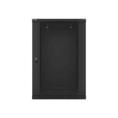 11. Szafa rack Lanberg WF01-6618-10B (18U; 901mm / 600mm / 600 mm; wisząca; Szklane; 19''; kolor czarny)