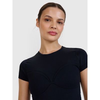 2. Koszulka do jogi i pilatesu szybkoschnąca damska 4F 4FWSS25TFTSF1270-20S