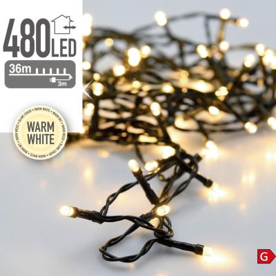 2. LAMPKI CHOINKOWE ŁAŃCUCH ŚWIETLNY 480 LED CIEPŁY BIAŁY