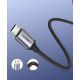 10. Kabel Ugreen US290 60146 USB-A / micro USB 2.4A 1m - szary