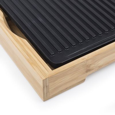 14. Tristar BP-2641 grill Gril Blad Prąd elektryczny Bambusowy, Czarny 2200 W