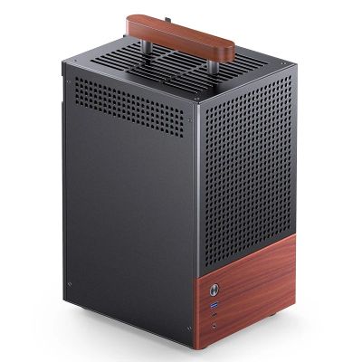 16. Obudowa Jonsbo T6, Mini-Tower, Mini-ITX, Tempered Glass, Holz - czarna