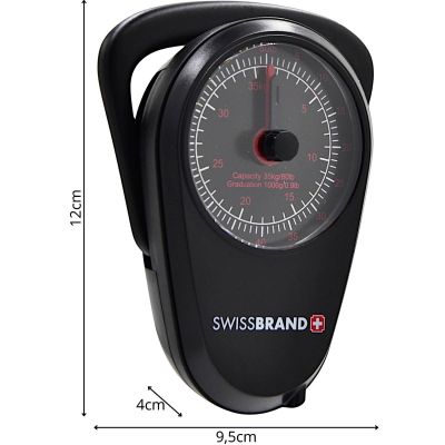 9. WAGA BAGAŻOWA Z MIARKĄ MAX 32KG SWISSBRAND