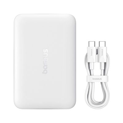 2. Powerbank Baseus EnerFill FM11 Ultra-Mini 10000mAh 22,5W kompatybilny z MagSafe z kablem Baseus Simple USB-C 20V/3A 30cm - biały