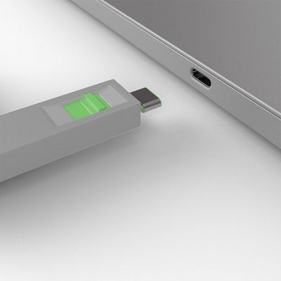 4. Lindy 40426 bloker portów Blokada portu + klucz USB Type-C Zielony 5 szt.