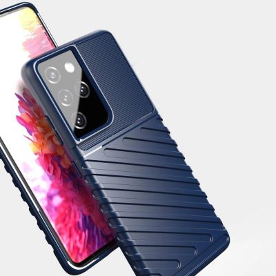 6. Thunder Case etui Samsung Galaxy S23 Ultra silikonowy pancerny pokrowiec niebieskie