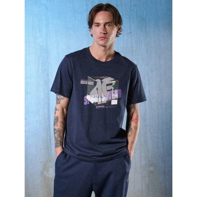 T-shirt regular z nadrukiem męski 4F 4FRSS26TTSHM3657-31S