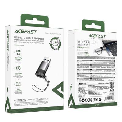 7. Adapter USB Acefast J8 USB-C - USB-A - szary