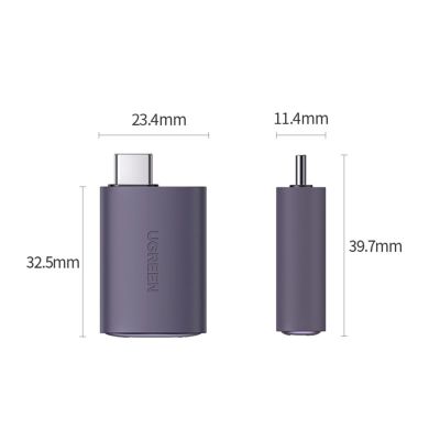 12. Adapter USB-C HDMI Ugreen US320 - szary