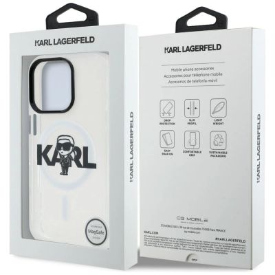 8. Etui Karl Lagerfeld IML Karl Sketch Logo MagSafe na iPhone 16 Pro Max - przezroczyste