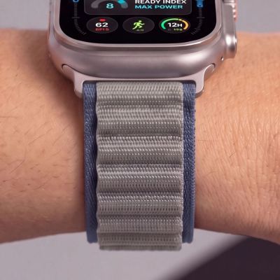6. Pasek Tech-Protect Nylon Pro na Apple Watch 44 / 45 / 46 / 49 mm - granatowo-szary