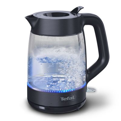 TEFAL Kettle | KO2G08E0 | 2000 W | Electric | 1.7 L | Heat-resistant glass | 360° rotational base | Black/Transparent