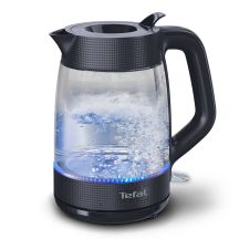 TEFAL Kettle | KO2G08E0 | 2000 W | Electric | 1.7 L | Heat-resistant glass | 360° rotational base | Black/Transparent