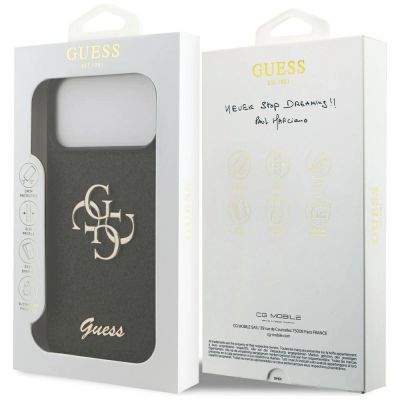 8. Etui Guess Fixed Glitter Big 4G na iPhone 17 Pro Max - czarne