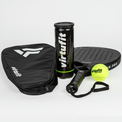 7. VIRTUFIT TORBA NA RAKIETĘ PADEL - CZARNO-BIAŁA