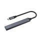 5. SAVIO HUB USB-C - 3 X USB-A 2.0, 1 X USB-A 3.0, SZARY, AK-71
