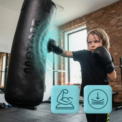 13. Zestaw worek bokserski 12 kg i rękawice bokserskie 6 oz Meteor