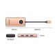 2. Stacja dokująca USB-C Orico PW11 6w1 3x USB-A 3.0 1x USB-C 3.0 1x USB-C PD 100 W 1x HDMI 4K 30Hz - różowo-złota