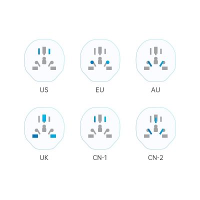 5. Przejściówka / adapter Tech-Protect Universal Travel Adapter na EU - biała