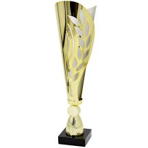 PUCHAR METALOWY ZŁOTO SREBRNY 33,5 CM TRYUMF