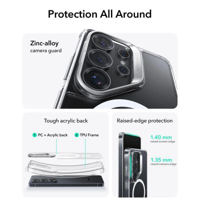 2. Etui ESR Classic Hybrid Kickstand MagSafe na Samsung Galaxy S26 Ultra - przezroczyste