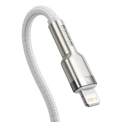3. Kabel Baseus Cafule Series Metal Data USB-C / Lightning 20W PD 2 m - biały