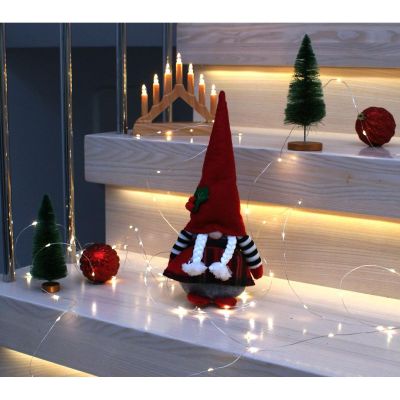 8. SKRZAT GNOM DEKORACYJNY 30CM Z JARZĘBINĄ GIRL