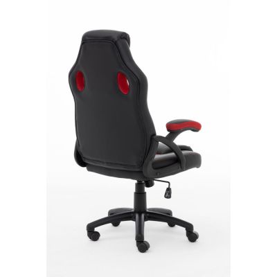 4. Raptor Gaming 437764 fotel do gry Fotel dla gracza Obite siedzisko Czarny, Czerwony