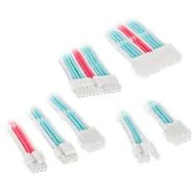 2. Kolink Core Adept Braided Cable Extension Kit - Brilliant White/Neon Blue/Pure Pink