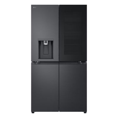 14. Lodówka Side-By-Side LG GMG960EVJE Multi Door 179cm Essence Black Steel czarny mat Total NoFrost podajnik wody