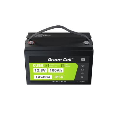 13. GREEN CELL AKUMULATOR LIFEPO4 CUBE 100AH 12V/12.8V 1280WH LFPGC12V100AH