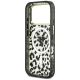 7. Etui Guess IML Leopard Glitter Triangle Logo MagSafe na iPhone 17 Pro / 18 Pro - czarne