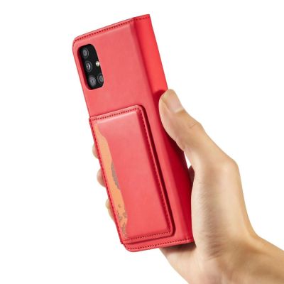 14. Magnet Card Case etui do Samsung Galaxy A13 5G pokrowiec portfel na karty kartę podstawka czerwony