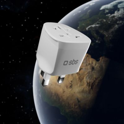9. Adapter podróżny SBS UK - uniwersalny - biały