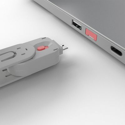 4. Lindy 40450 bloker portów Blokada portu + klucz USB Typu-A Różowy Kopolimer akrylonitrylo-butadieno-styrenowy (ABS) 5 szt.