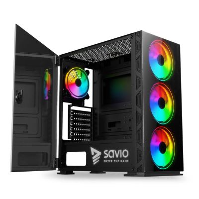 4. SAVIO OBUDOWA PC PRIME X1 ARGB GLASS SAVGC-PRIMEX1
