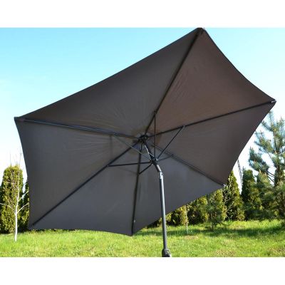 4. PARASOL OGRODOWY 300CM SKŁADANY SZARY