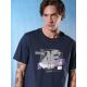 4. T-shirt regular z nadrukiem męski 4F 4FRSS26TTSHM3657-31S