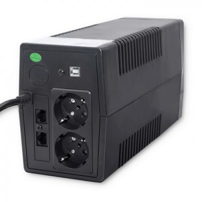 2. QOLTEC ZASILACZ AWARYJNY UPS 650VA | 360W | LCD | USB | RJ45